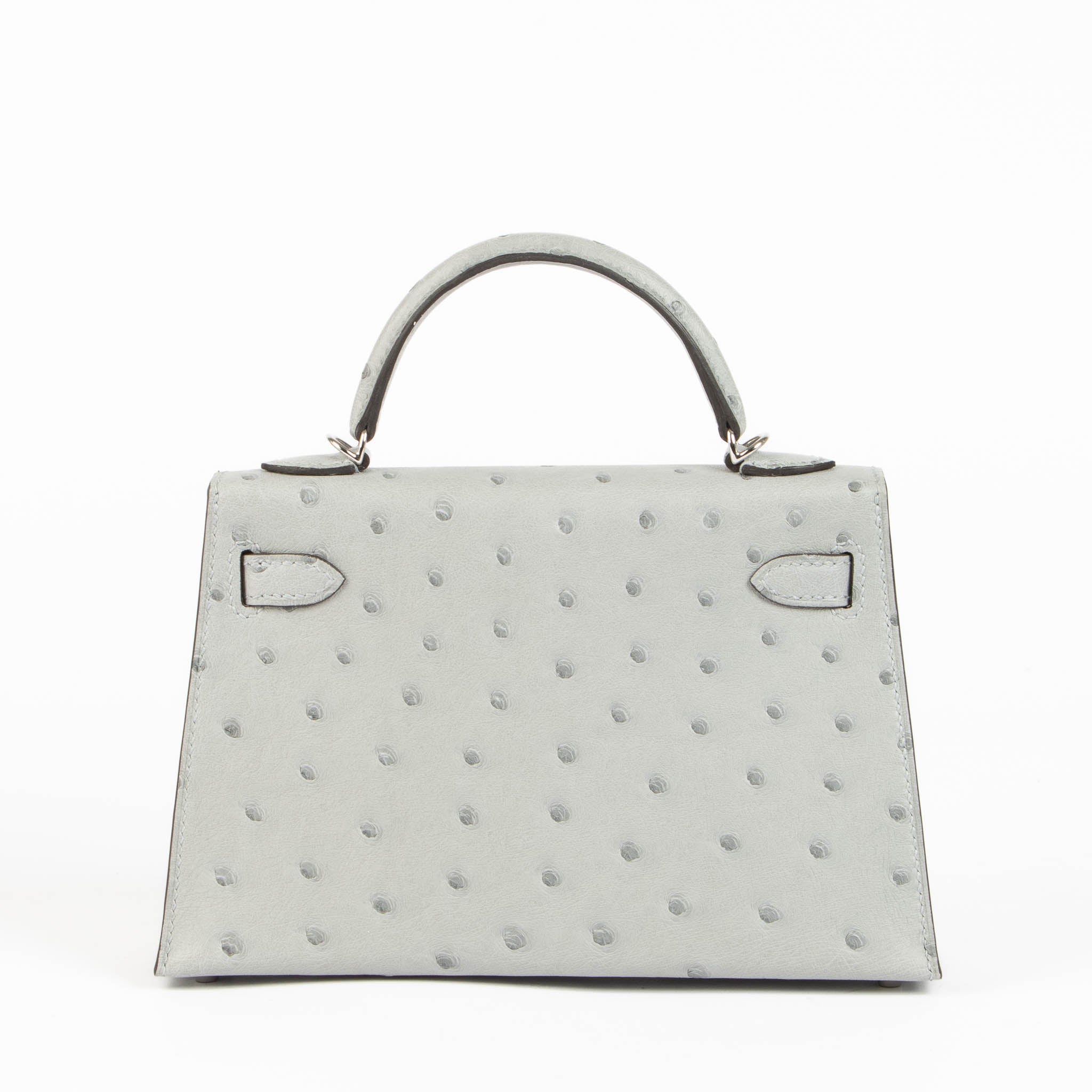 Hermes HSS Kelly Mini II Gris Perle/Nata Ostrich PHW – Labellov