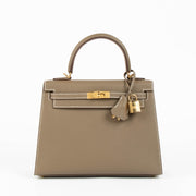 Shop the authentic Hermès Kelly II 25 Epsom Etoupe GHW brand-new on Labellov.com