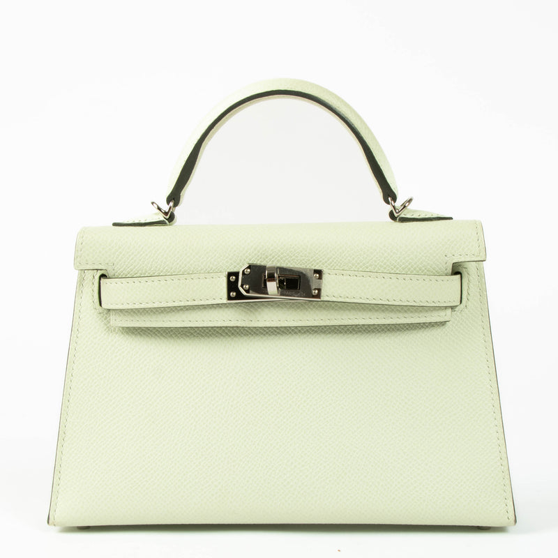 Hermès Kelly Mini II Vert Fizz Epsom PHW