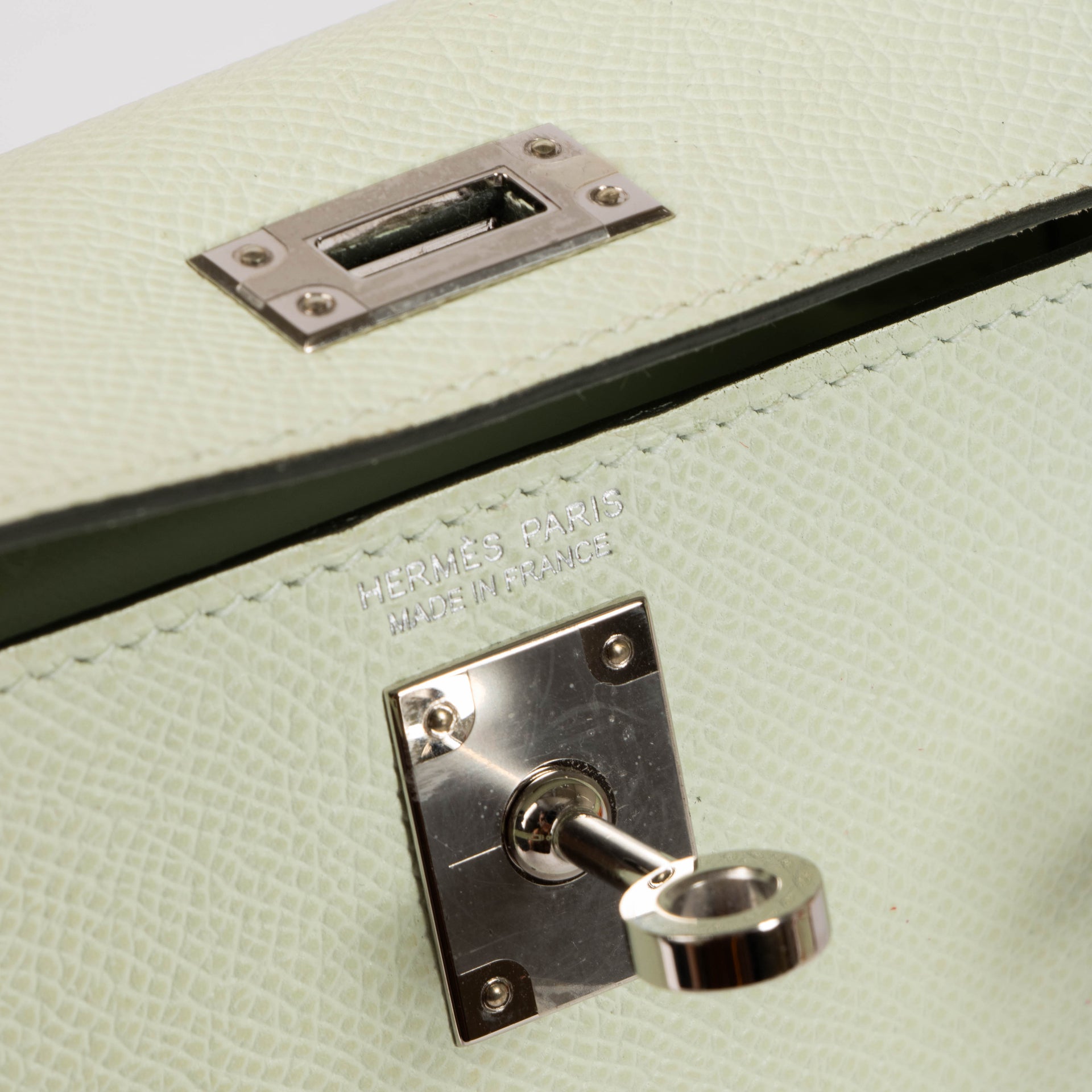 Hermès Kelly Mini II Vert Fizz Epsom PHW