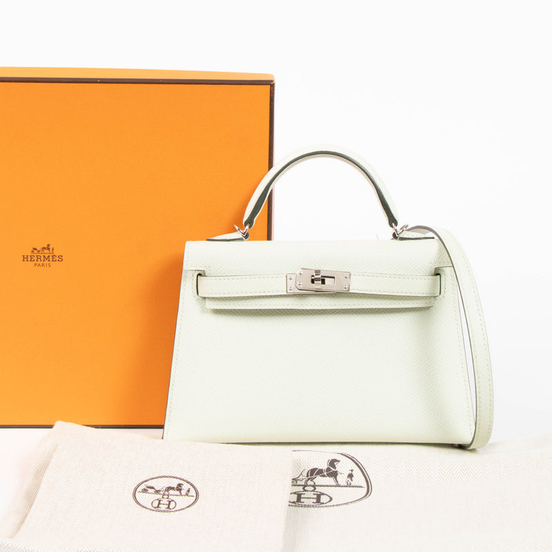 Hermès Kelly Mini II Vert Fizz Epsom PHW