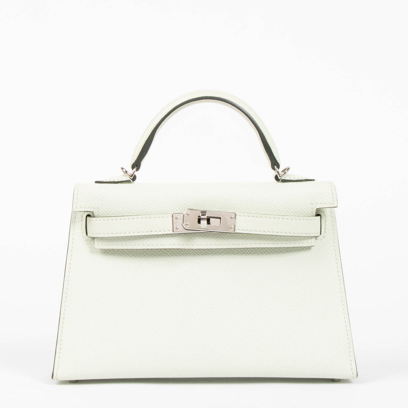Hermès Kelly Mini II Vert Fizz Epsom PHW