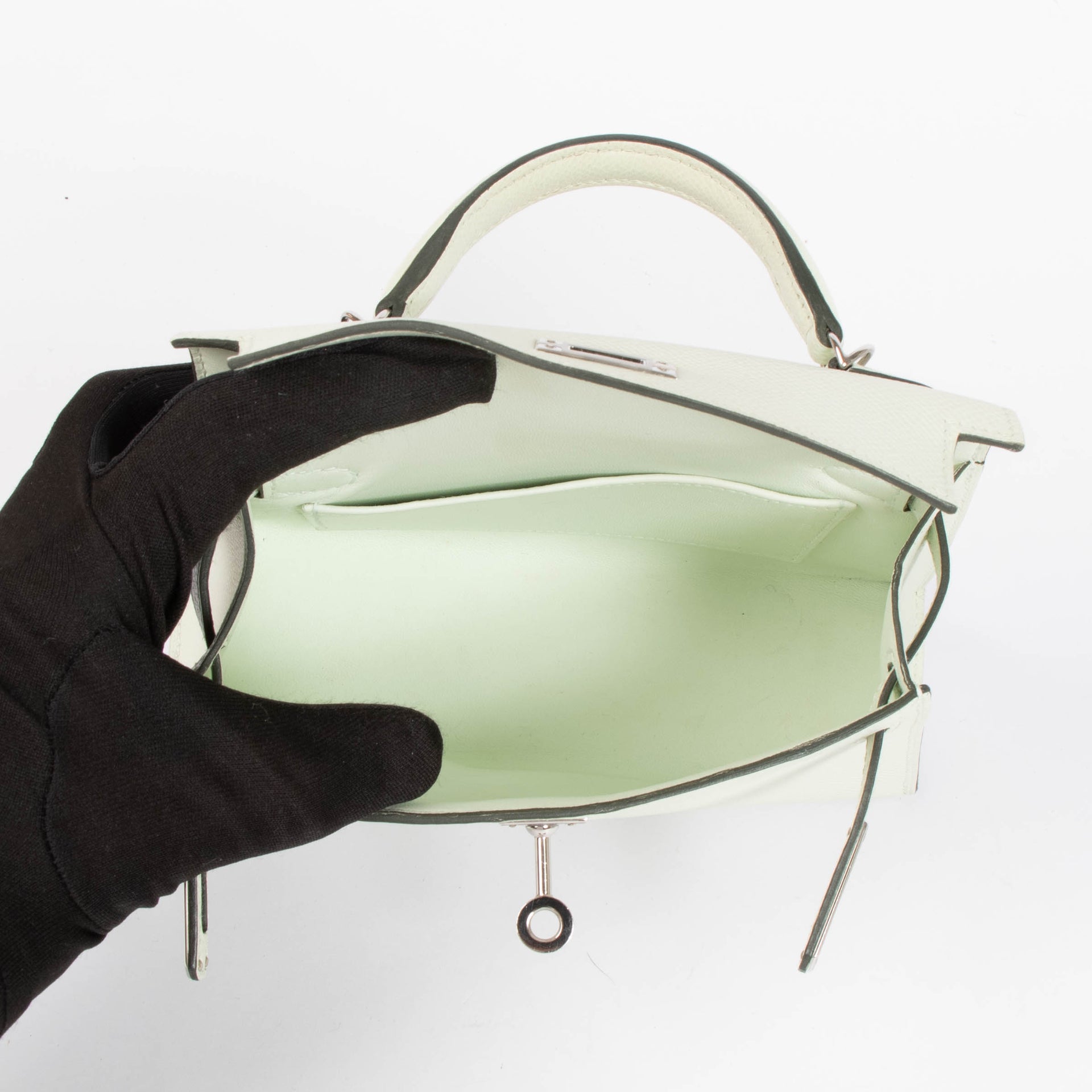 Hermès Kelly Mini II Vert Fizz Epsom PHW
