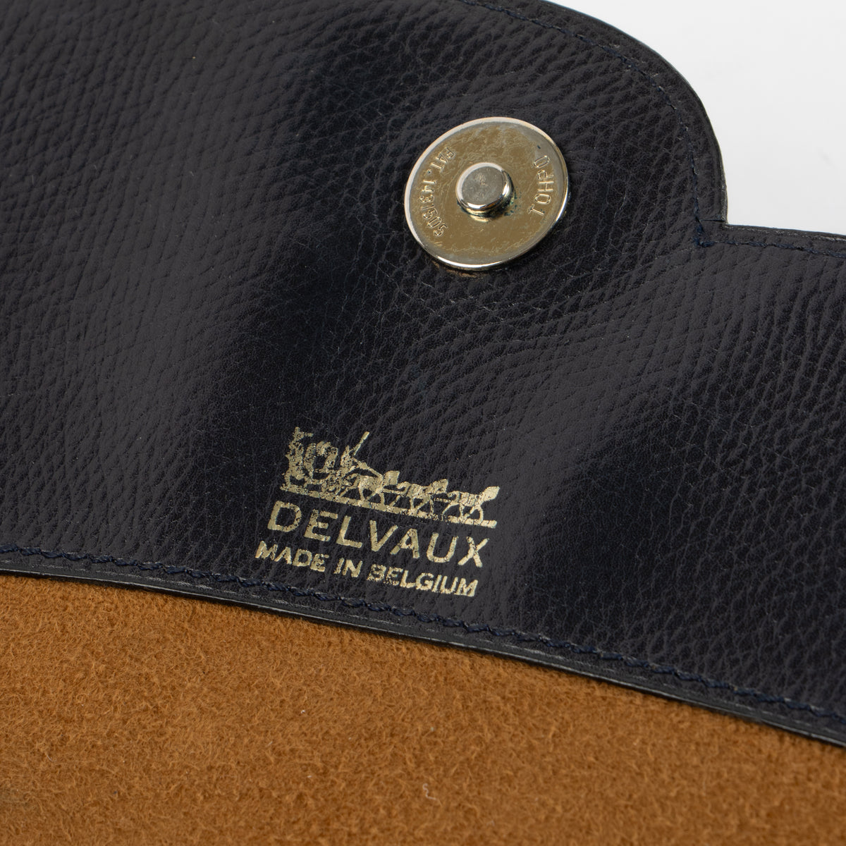 Shop this authentic Delvaux Vintage Blue Clutch Pre-Loved on Labellov.com