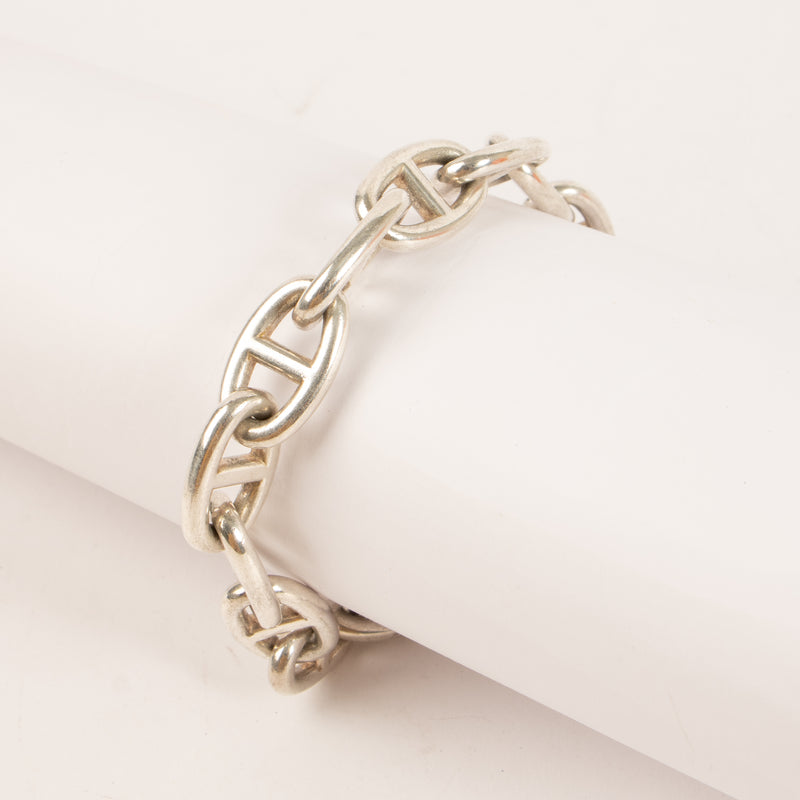 Shop this authentic Hermes Sterling Silver Chaine d'Ancre TGM Bracelet Pre-Loved on Labellov.com