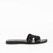 Shop these authentic Hermès Black Oran Flats Size 38 pre-loved on Labellov.com 