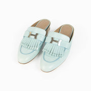 Shop these authentic Hermès Baby Blue Loafers - Size 38 pre-loved on Labellov.com 