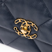 Shop this 100% authentic Chanel Navy Lambskin Small Chanel 19 Bag at Labellov.com