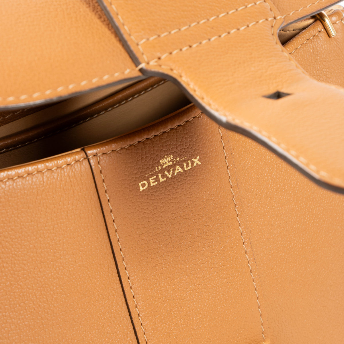 Shop this authentic Delvaux Cognac Brillant Mini pre-loved on Labellov.com