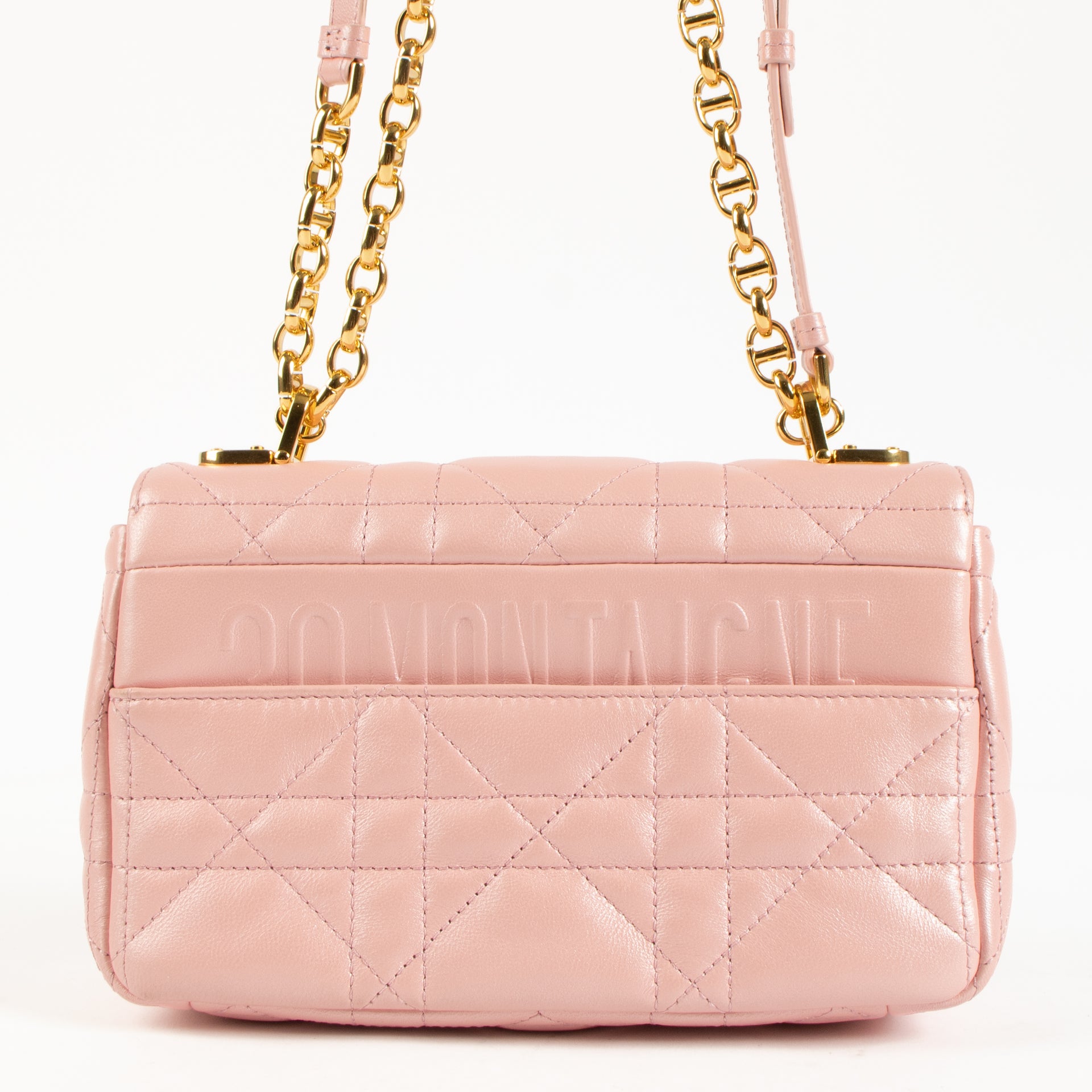 Shop the authentic Christian Dior Pearly Pink Cannage Small Caro Bag on Labellov.com !