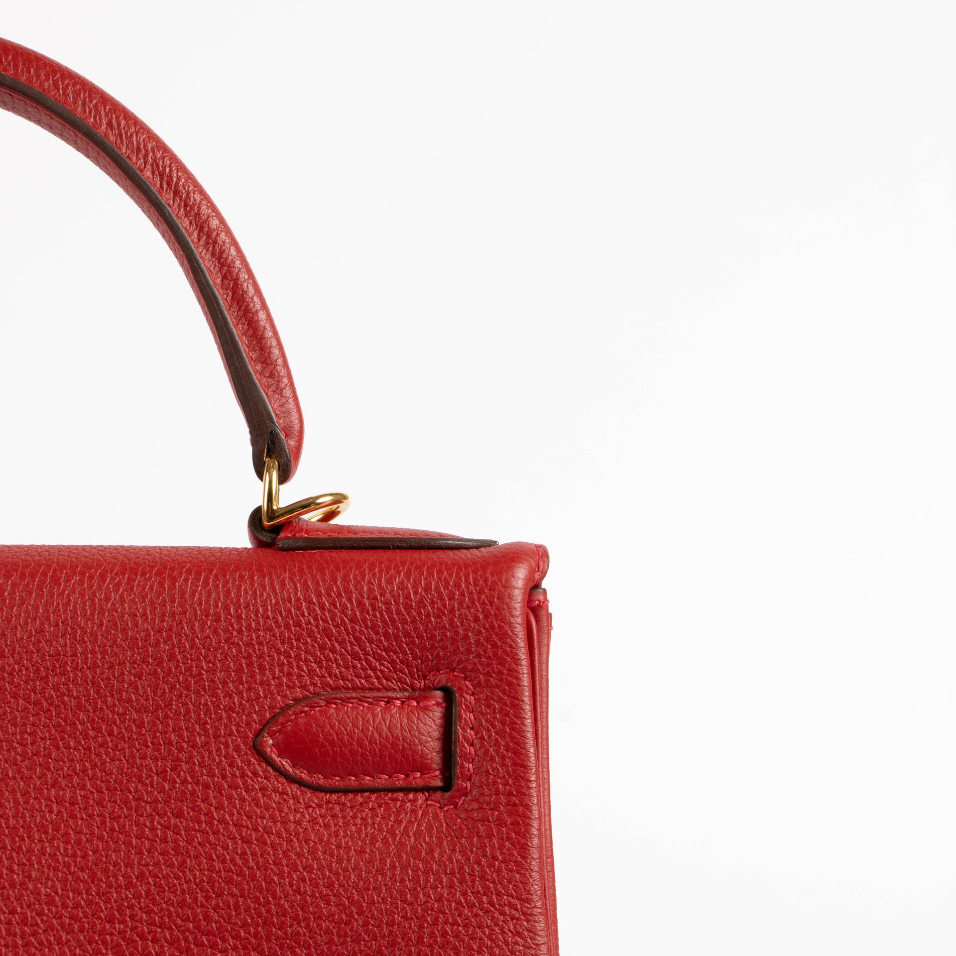 Hermès Kelly 28 Rouge Vif Togo GHW
