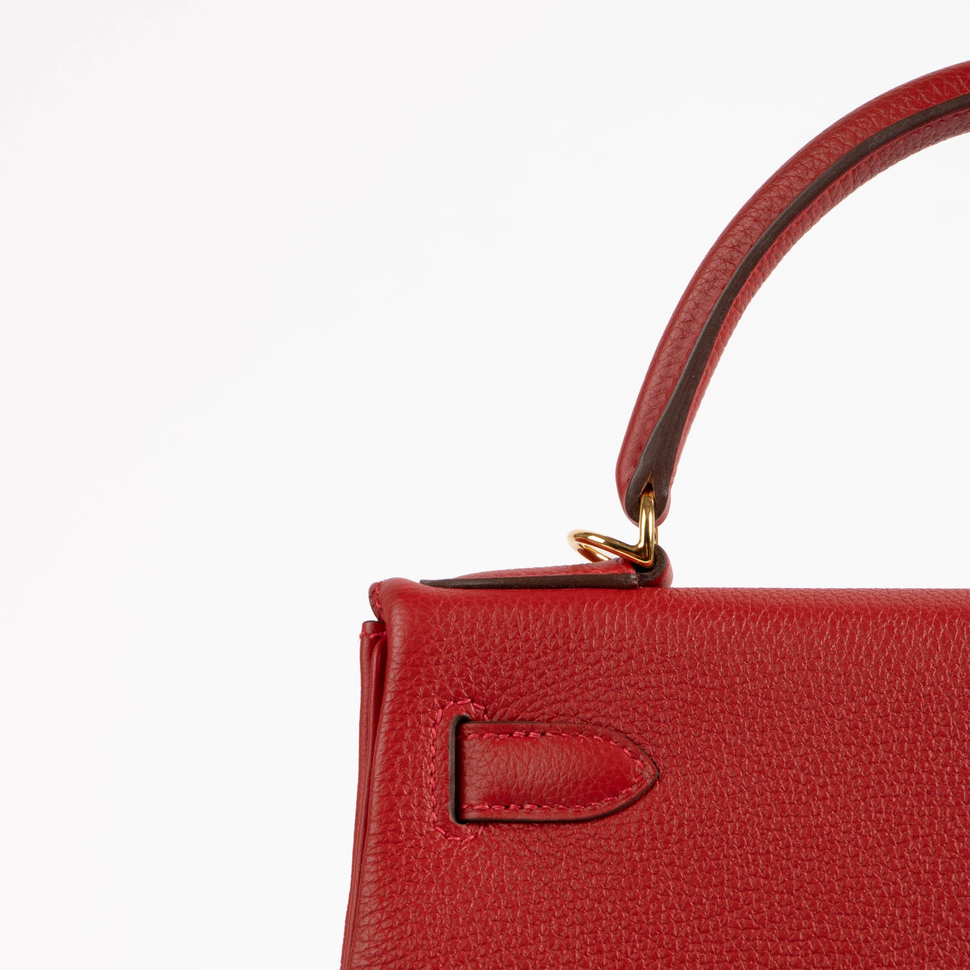 Hermès Kelly 28 Rouge Vif Togo GHW