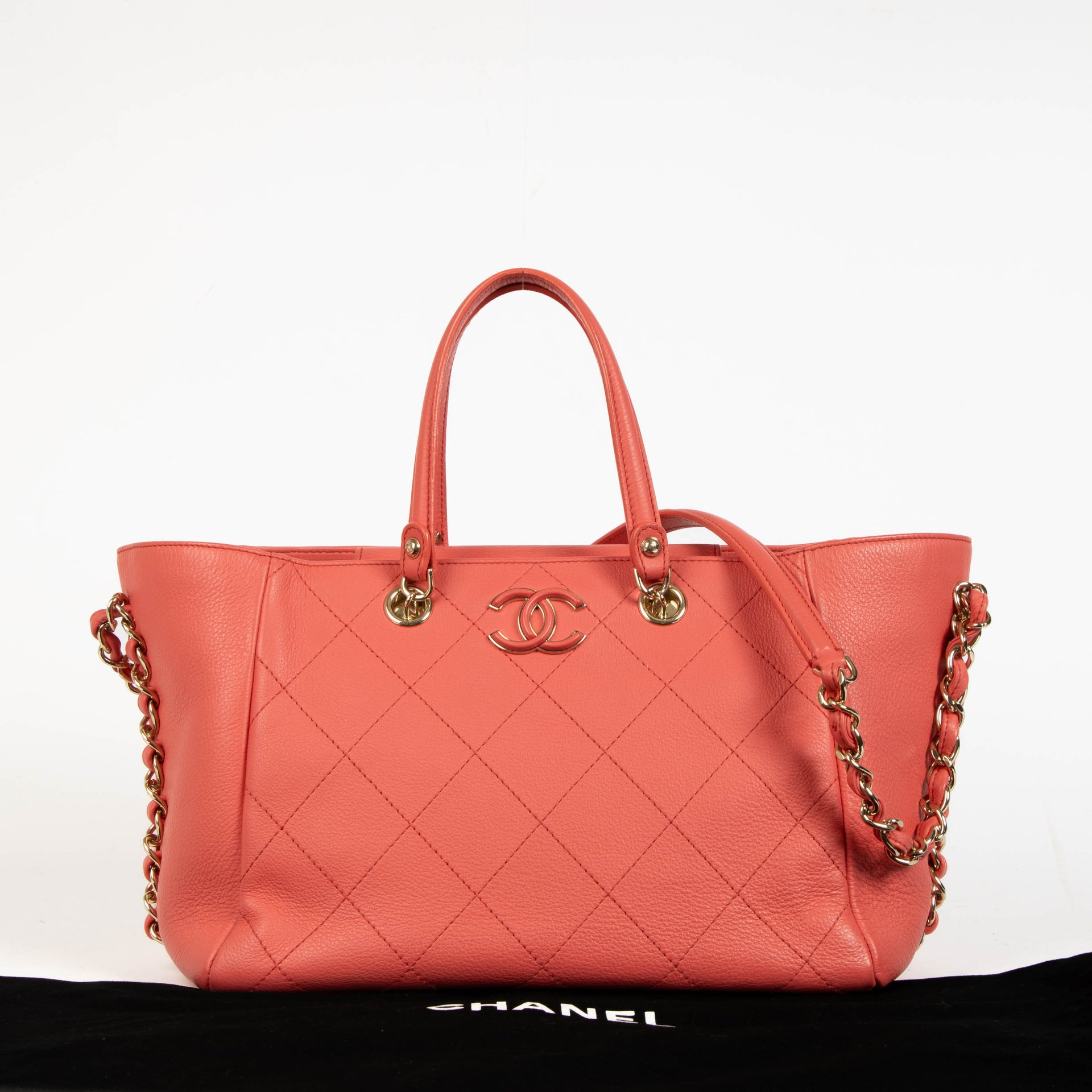 Chanel Pink Bullskin Leather Small Tote Bag