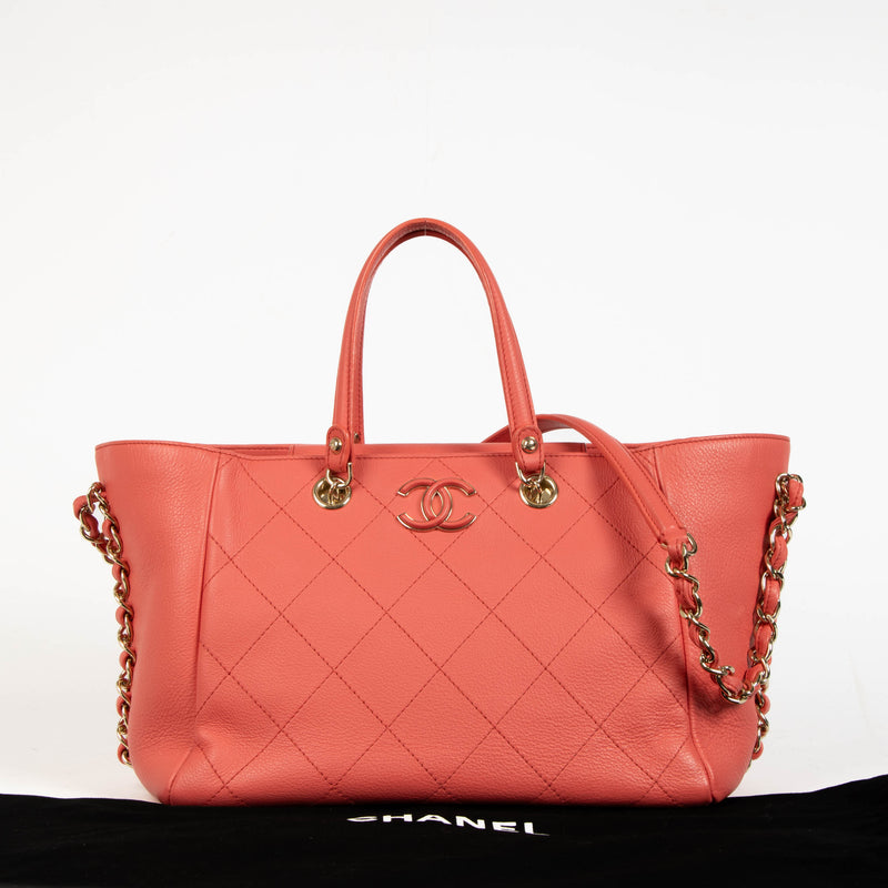 Chanel Pink Bullskin Leather Small Tote Bag