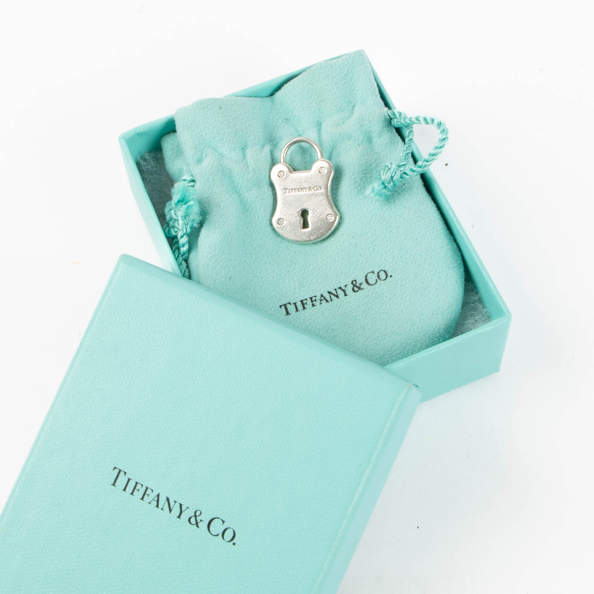 Pendentif cadenas en argent sterling avec diamants Tiffany & Co.