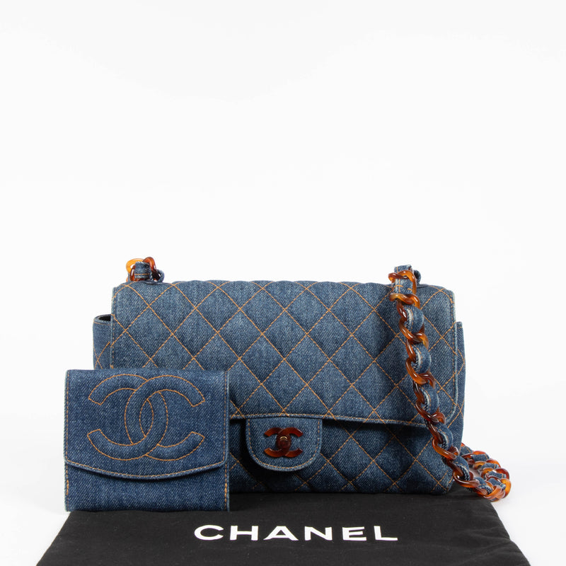 Chanel Vintage Quilted Denim Flap Bag