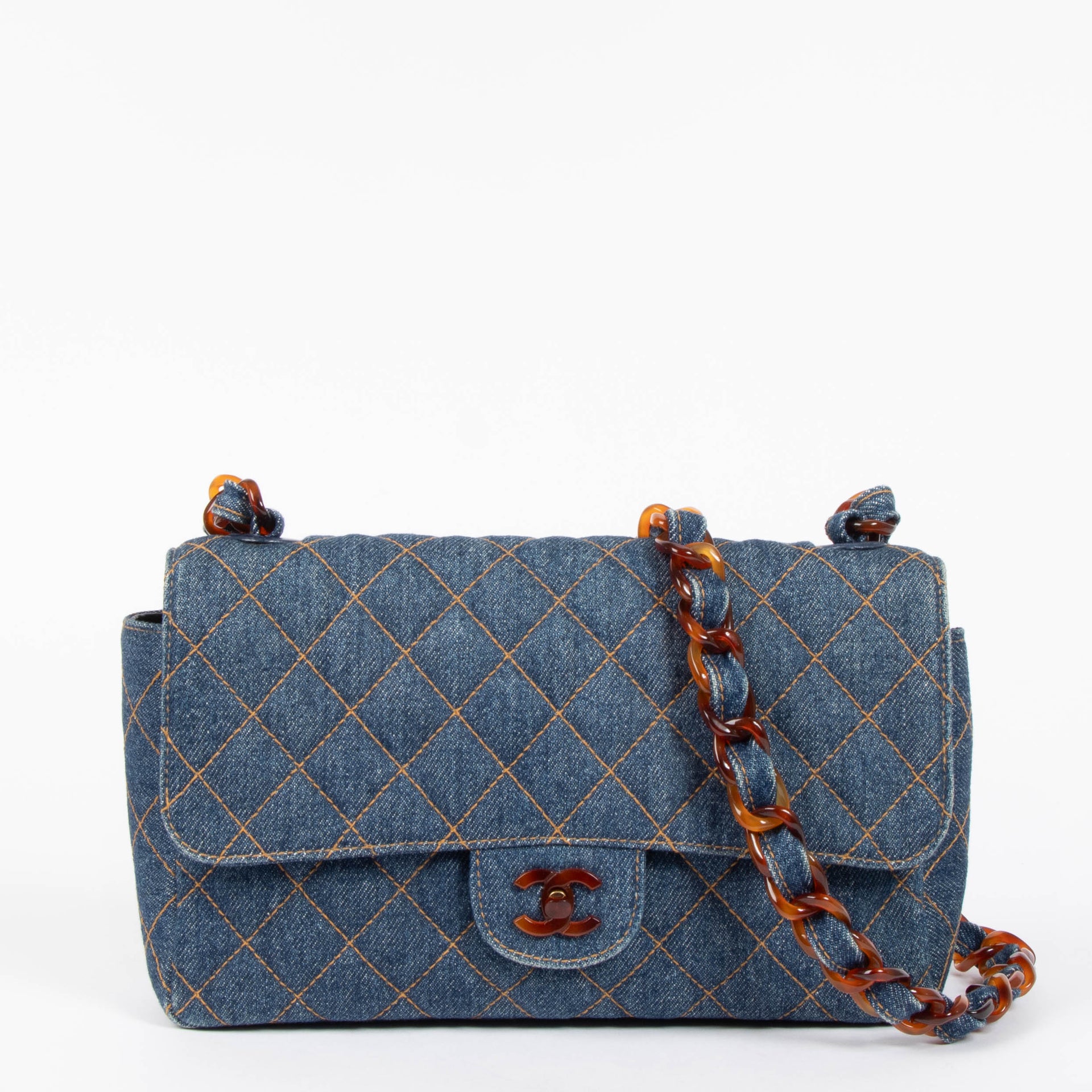 Chanel Vintage Quilted Denim Flap Bag