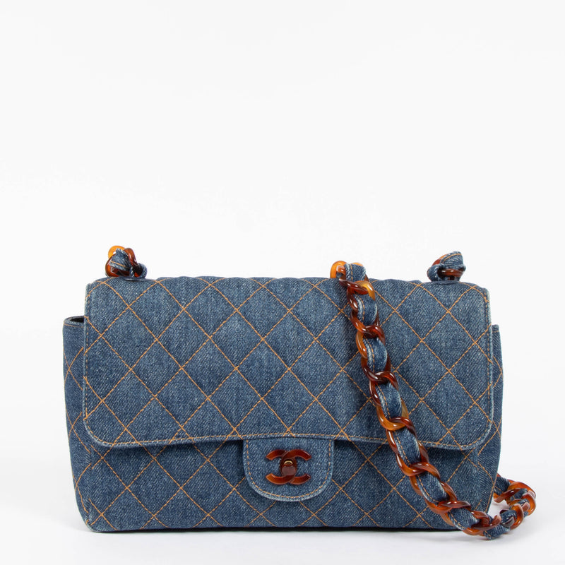 Chanel Vintage Quilted Denim Flap Bag