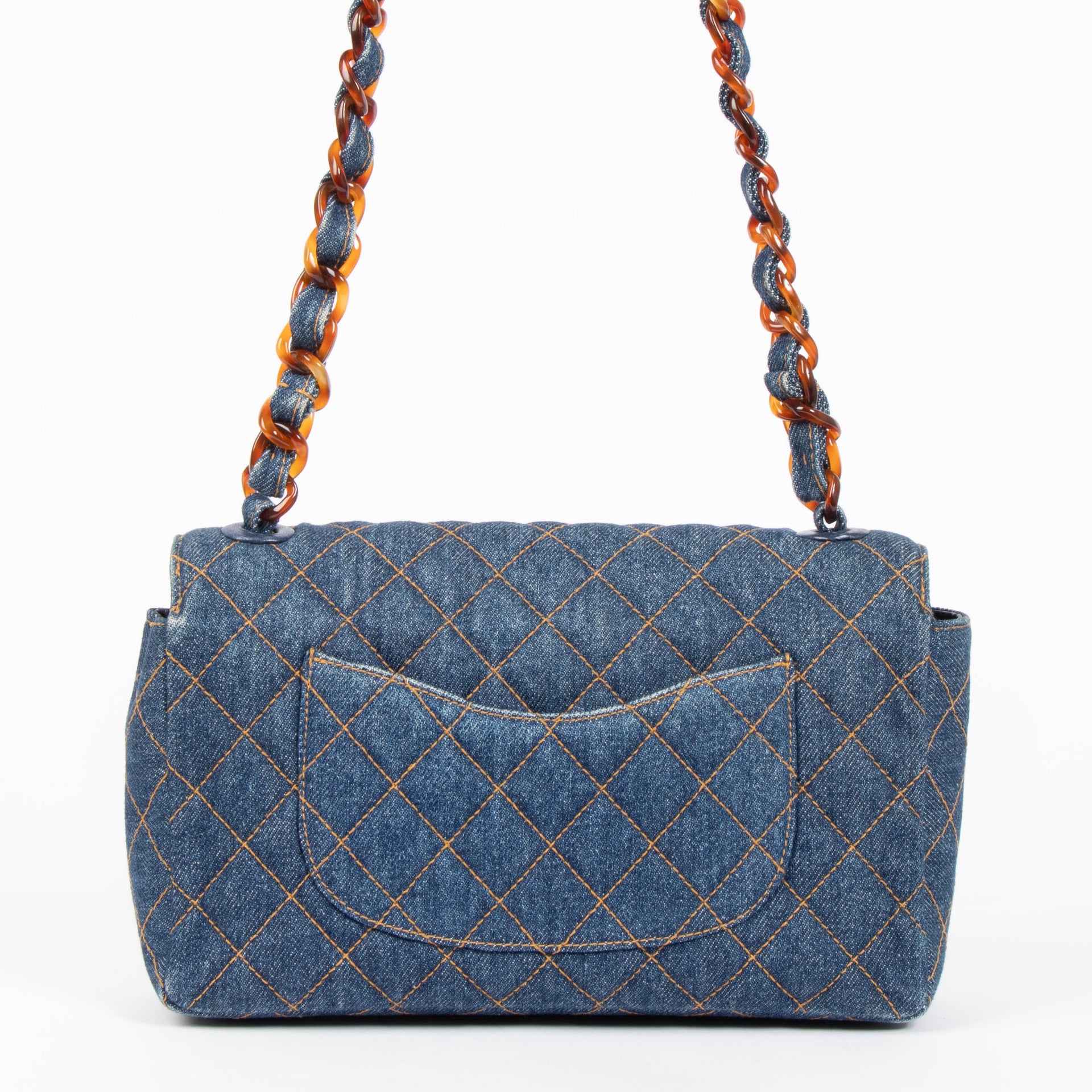 Chanel Vintage Quilted Denim Flap Bag