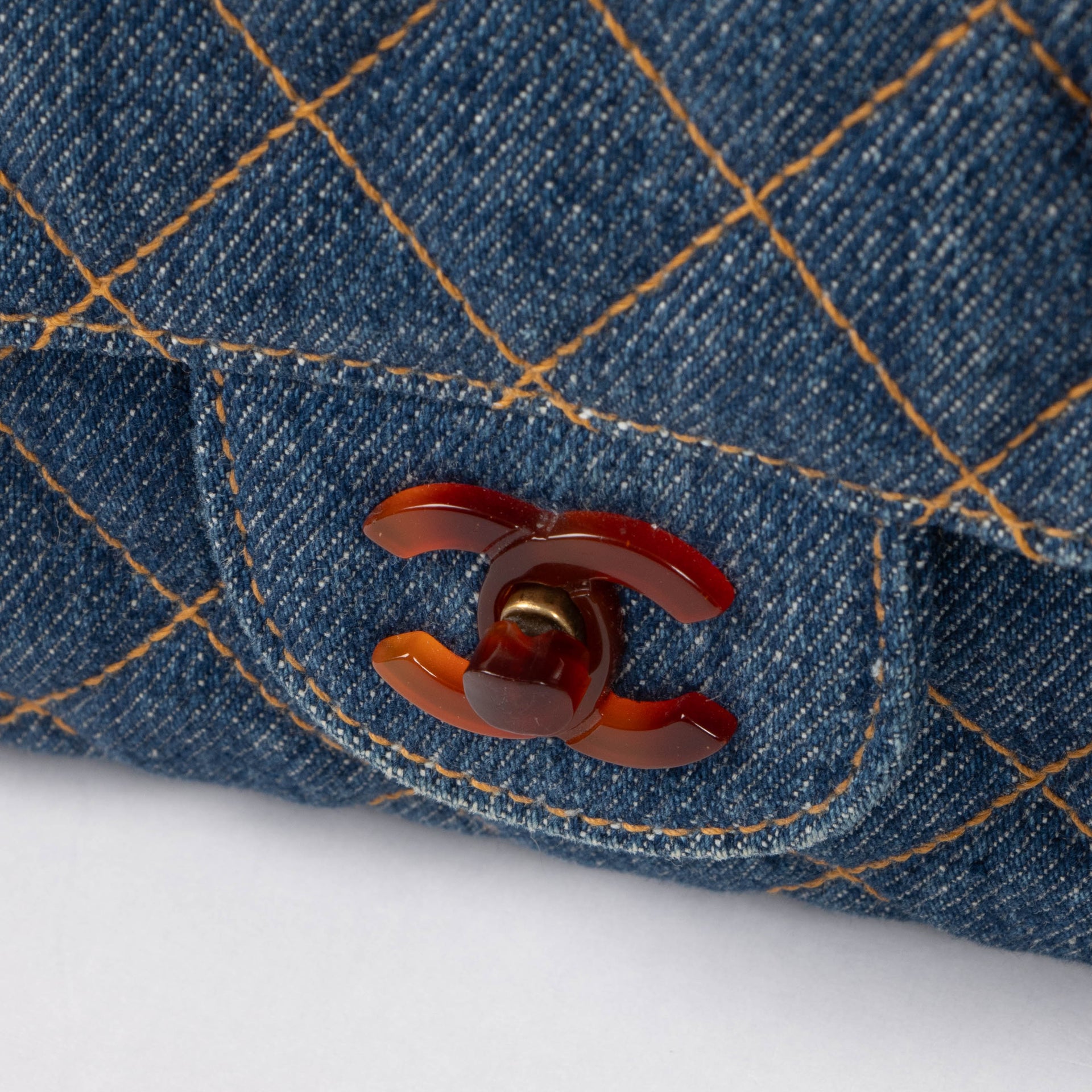 Chanel Vintage Quilted Denim Flap Bag