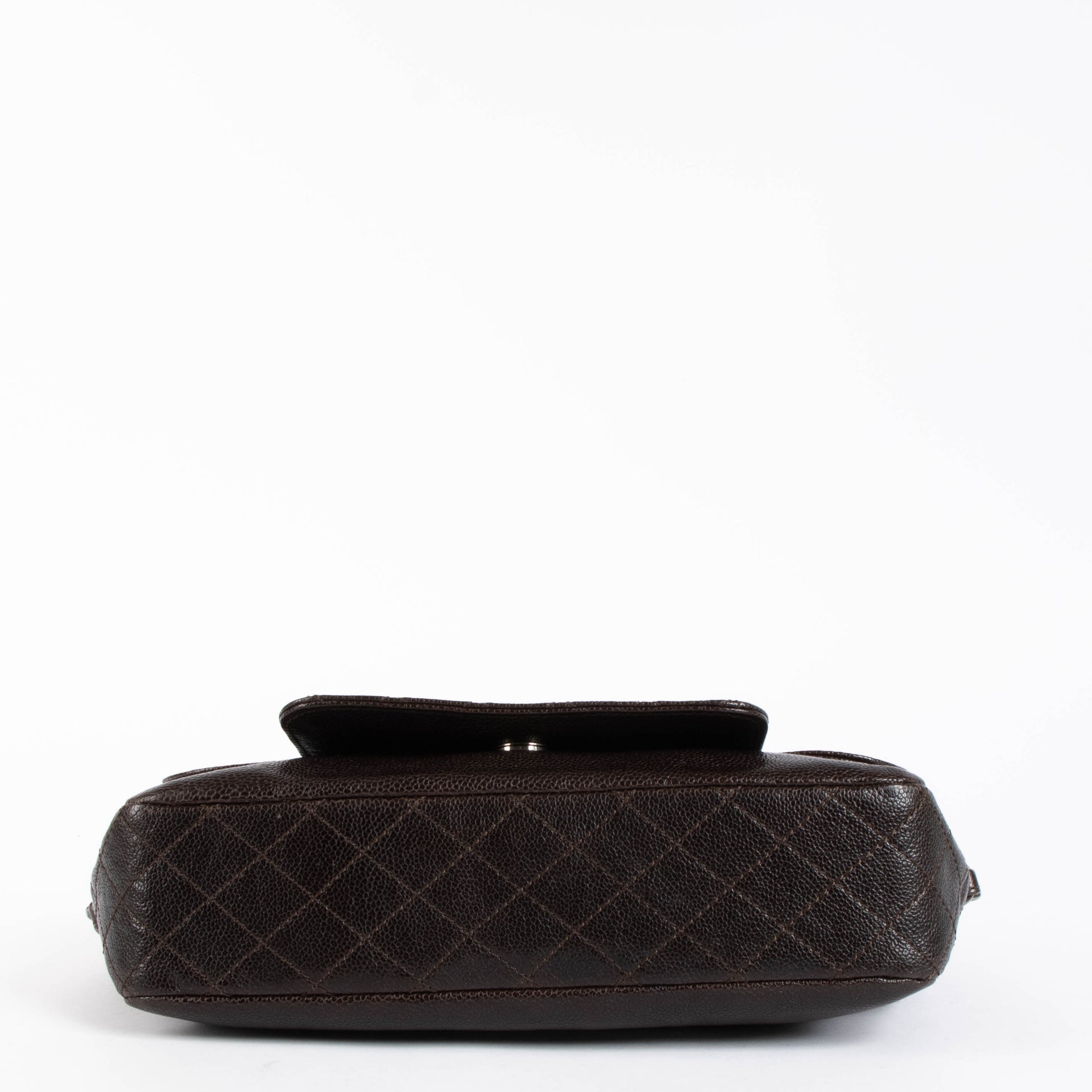 Chanel Brown Glazed Caviar Pocket In the City Bag