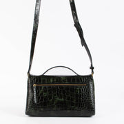 Shop authentic Dries Van Noten Brown Croc Embossed Shoulder Bag on Labellov.com.