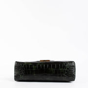 Shop authentic Dries Van Noten Brown Croc Embossed Shoulder Bag on Labellov.com.