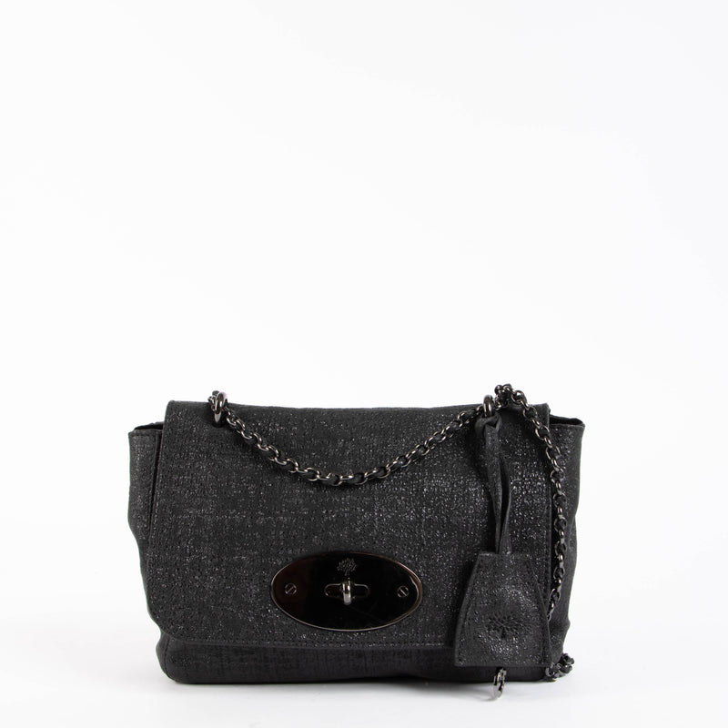 Shop this authentic Mulberry Glitter Leather Small Lily Crossbody pre-loved on Labellov.com 