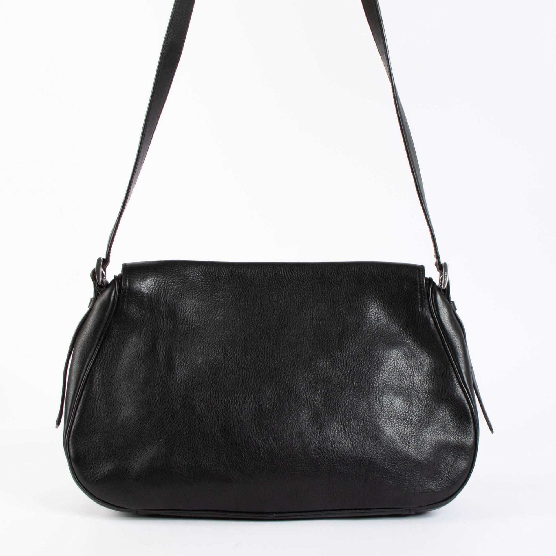 Shop this authentic Prada Black Vintage Messenger Bag pre-loved on Labellov.com 