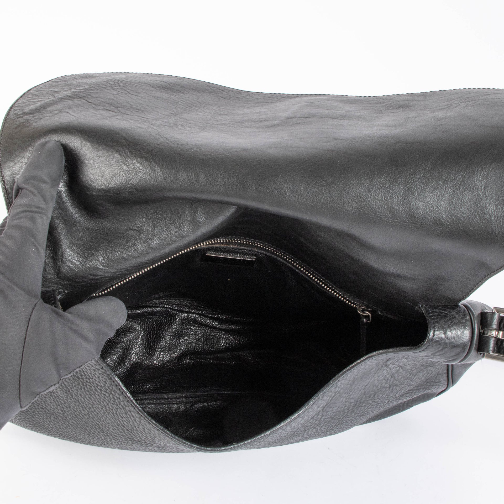 Shop this authentic Prada Black Vintage Messenger Bag pre-loved on Labellov.com 