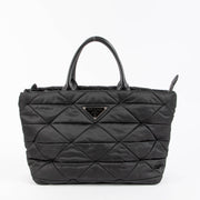 Shop this authentic Prada Black Nylon Padded Tote bag pre-loved on Labellov.com 