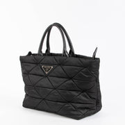 Shop this authentic Prada Black Nylon Padded Tote bag pre-loved on Labellov.com 