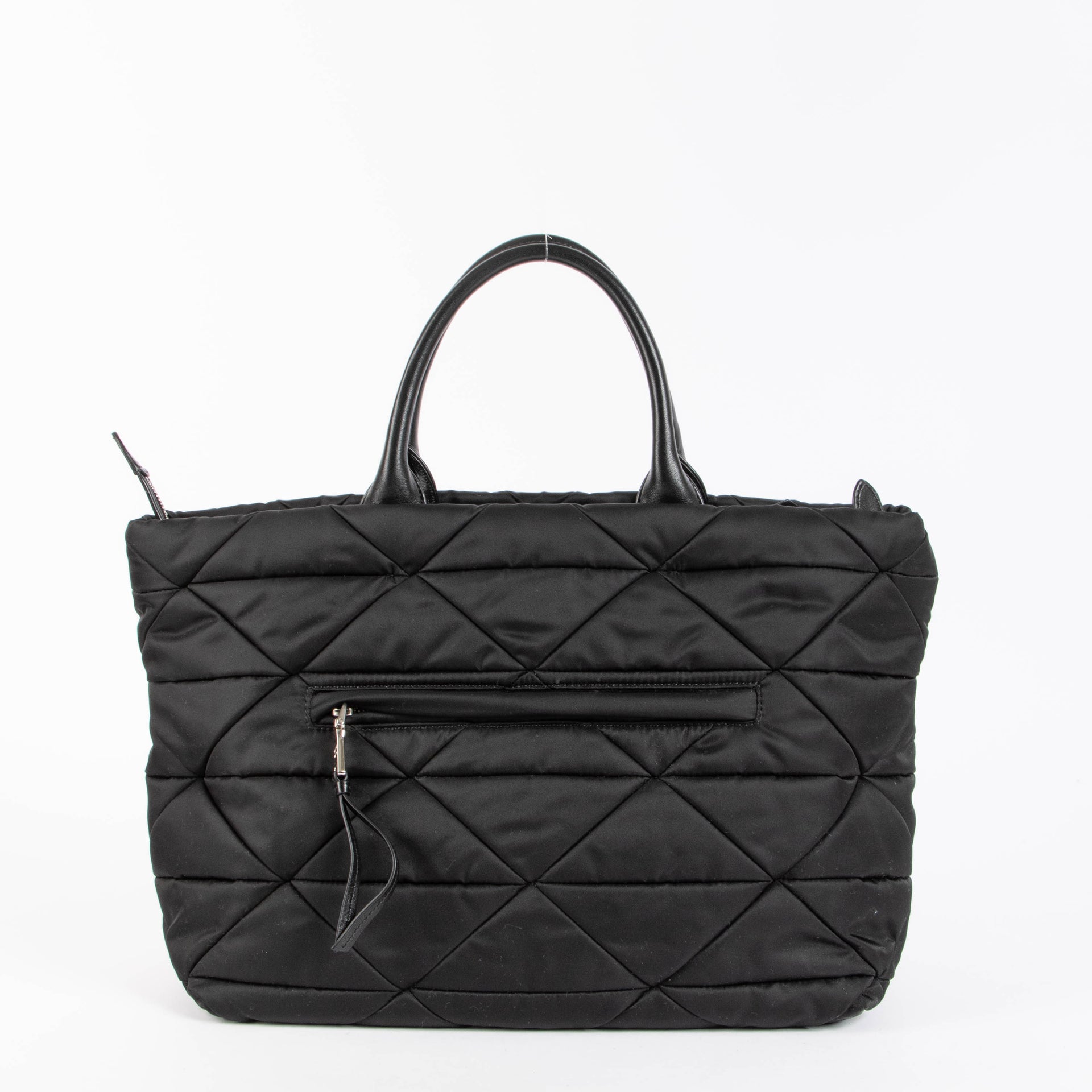 Shop this authentic Prada Black Nylon Padded Tote bag pre-loved on Labellov.com 
