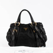 Shop this authentic Prada Black Gaufre Tote Bag pre-loved on Labellov.com