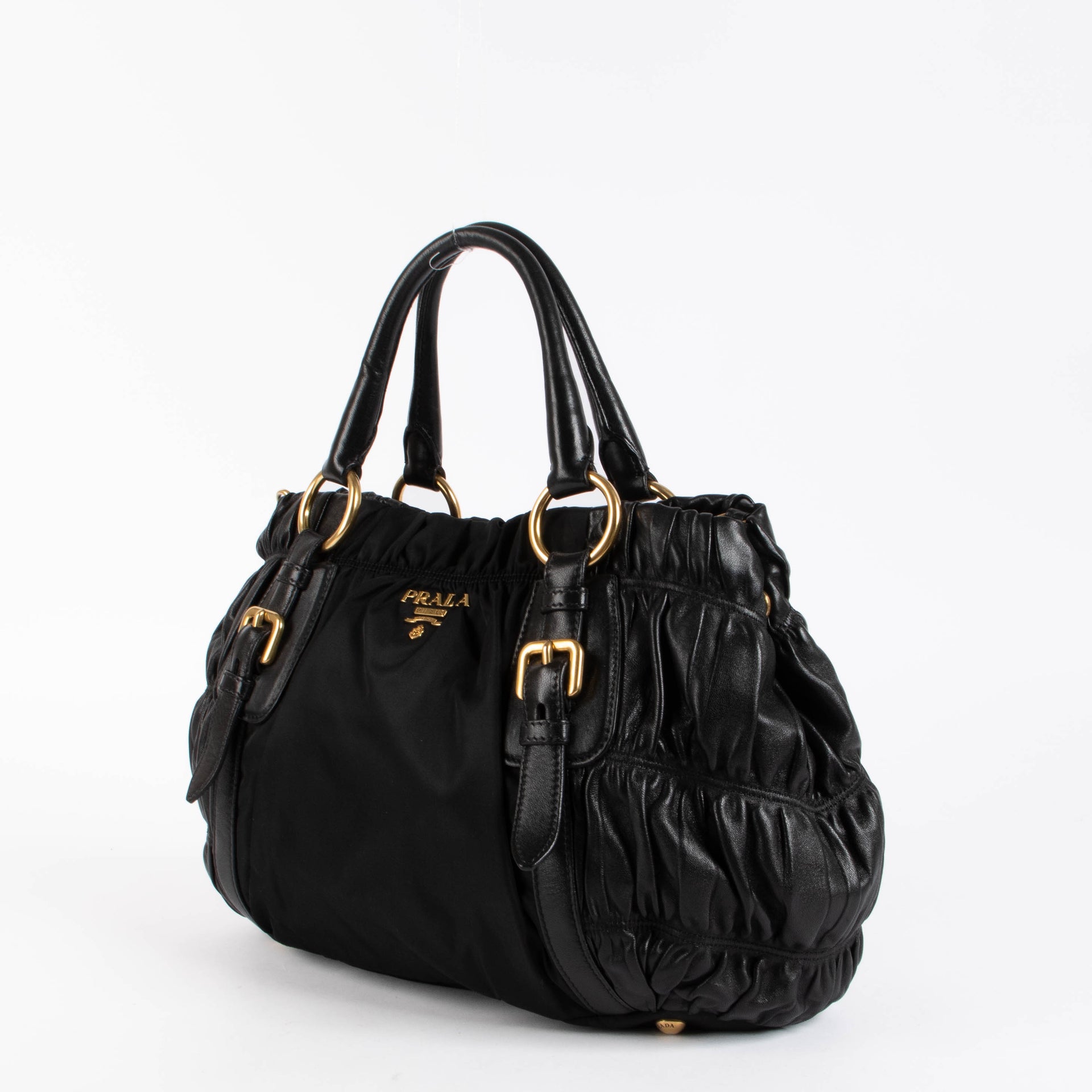 Shop this authentic Prada Black Gaufre Tote Bag pre-loved on Labellov.com
