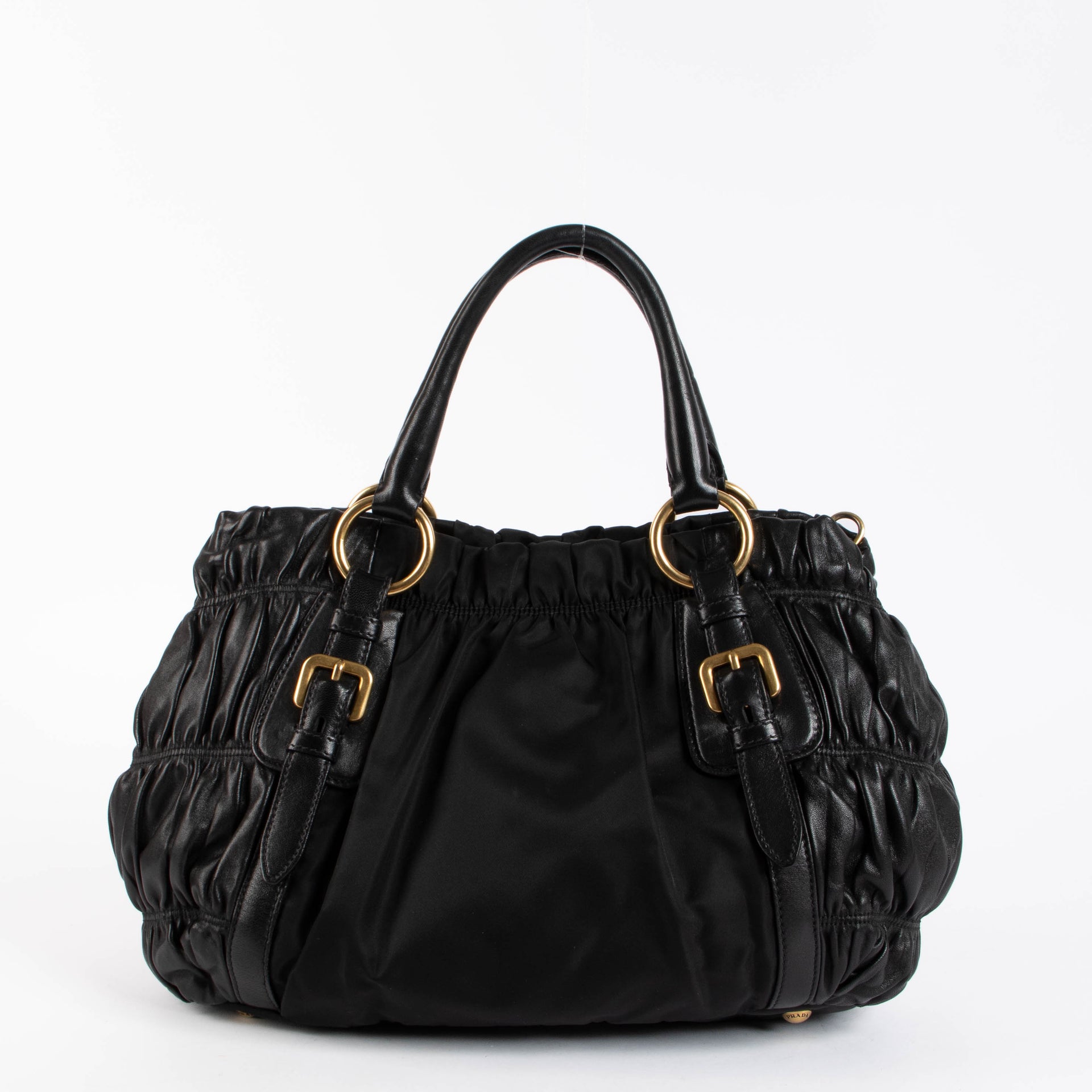 Shop this authentic Prada Black Gaufre Tote Bag pre-loved on Labellov.com