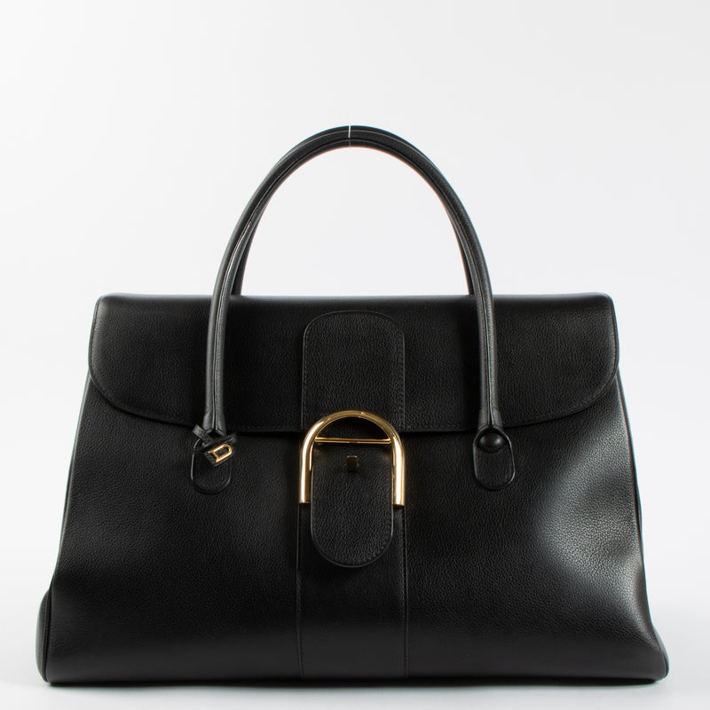 Shop the 100% authentic Delvaux Black Sellier Brillant GM Double Poignee Bag second hand on Labellov.com!
