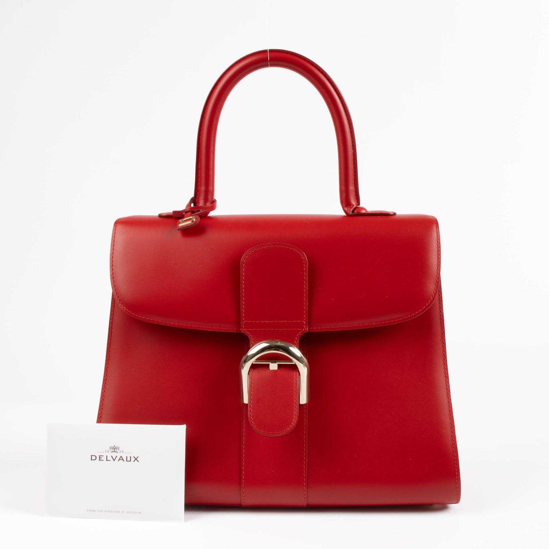 Delvaux Lipstick Box Calf Brillant MM Bag
