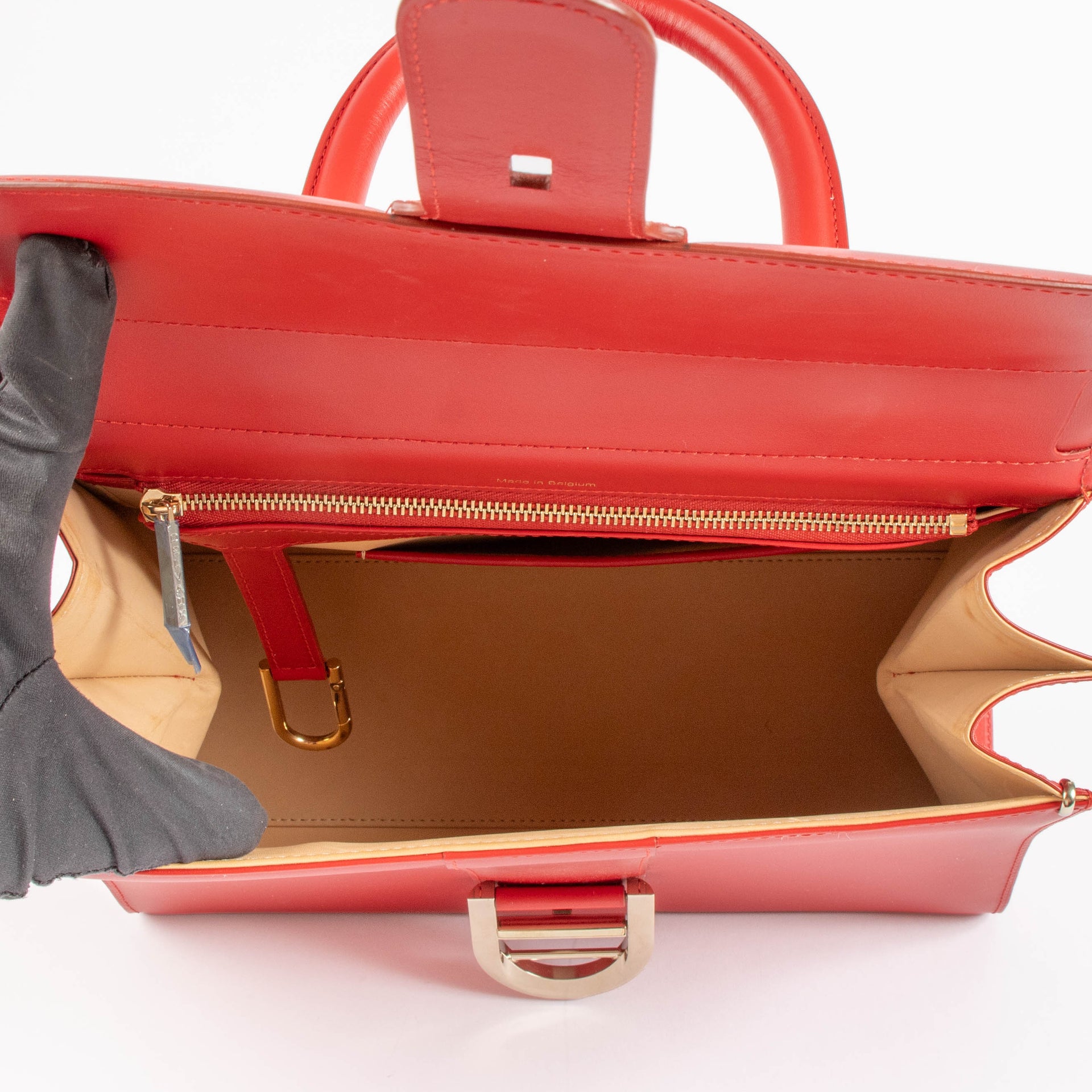 Delvaux Lipstick Box Calf Brillant MM Bag