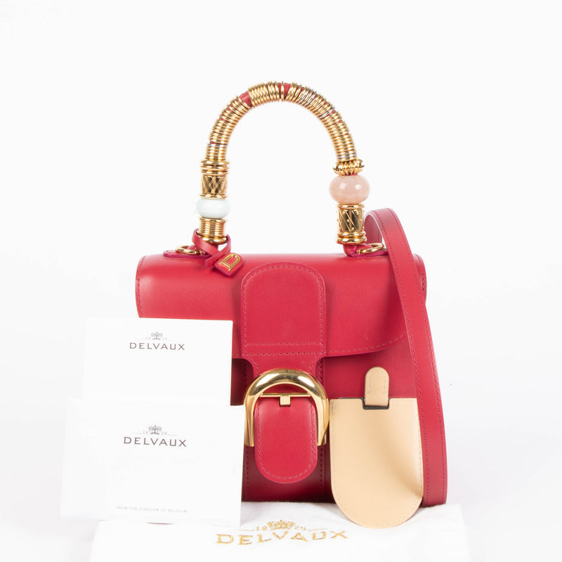 Shop this 100% authentic Delvaux Framboise Box Calf Brillant Mini Jaipur at Labellov.com