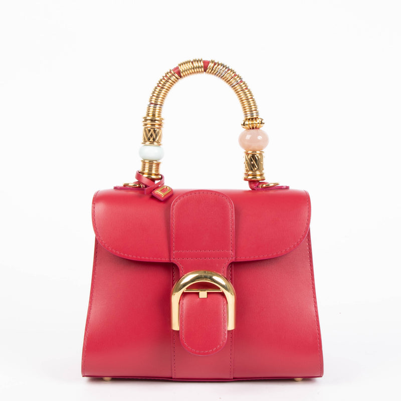 Shop this 100% authentic Delvaux Framboise Box Calf Brillant Mini Jaipur at Labellov.com