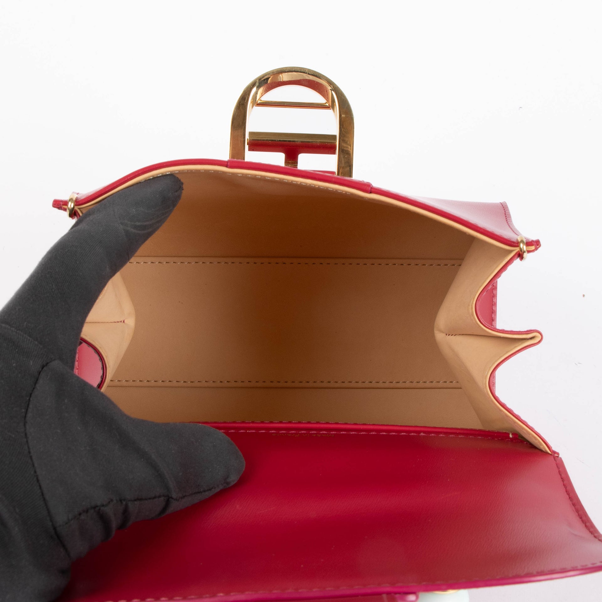 Shop this 100% authentic Delvaux Framboise Box Calf Brillant Mini Jaipur at Labellov.com