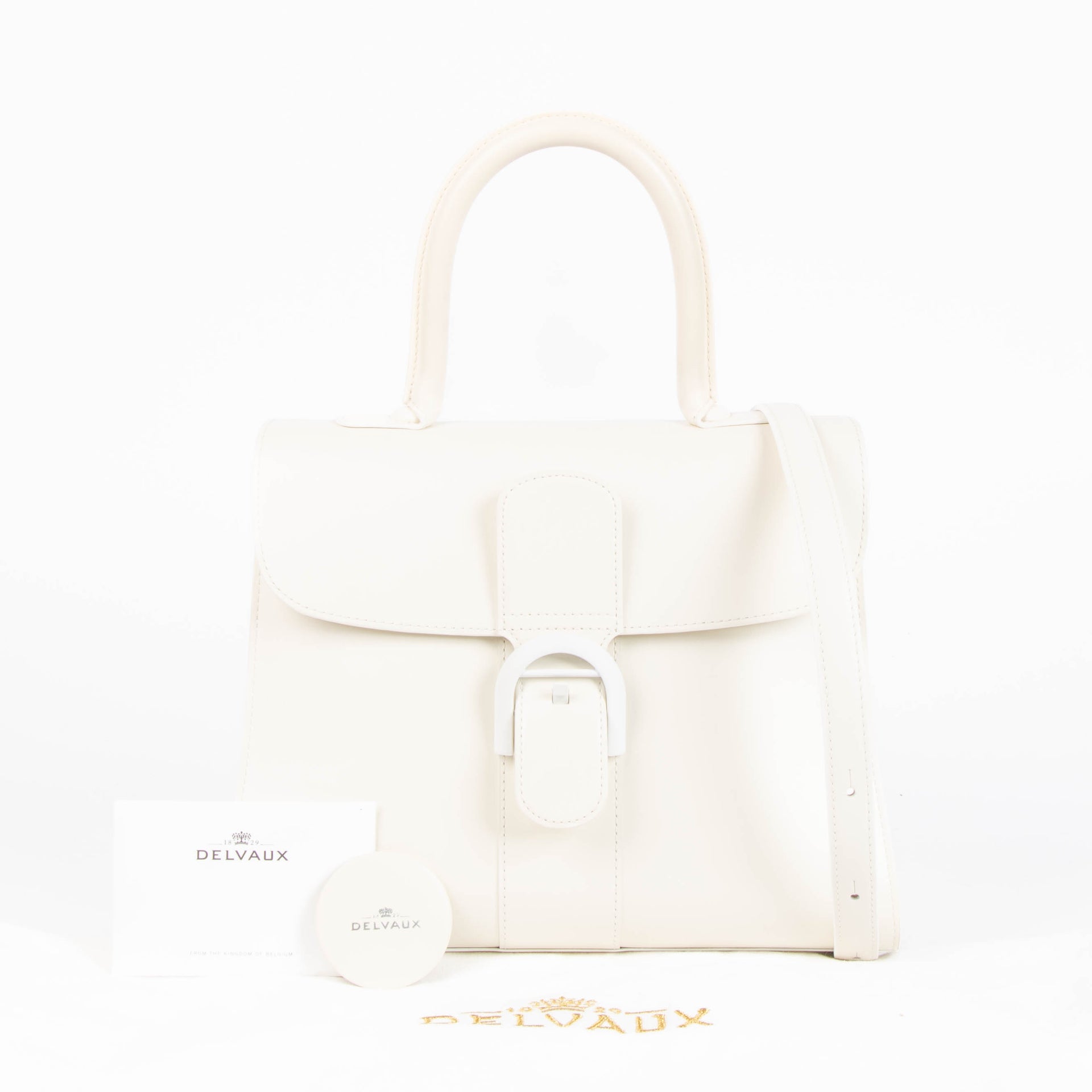 Delvaux Ivory Box Calf Brillant MM