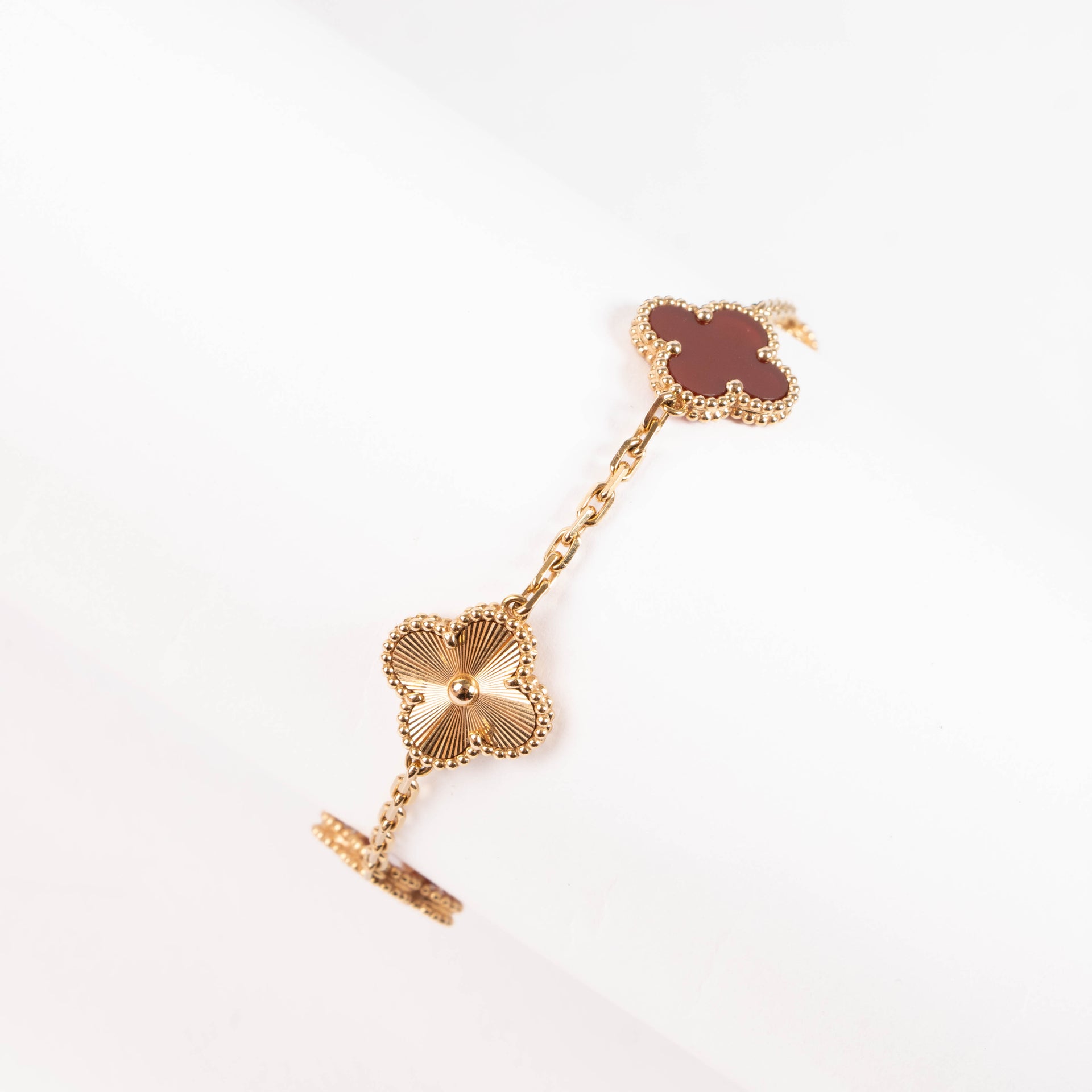 Van Cleef & Arpels Gold Vintage Alhambra 5 Motifs Bracelet