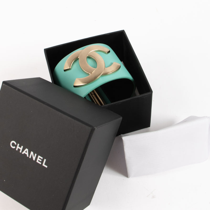 Chanel Tiffany Blue CC Cuff Bracelet