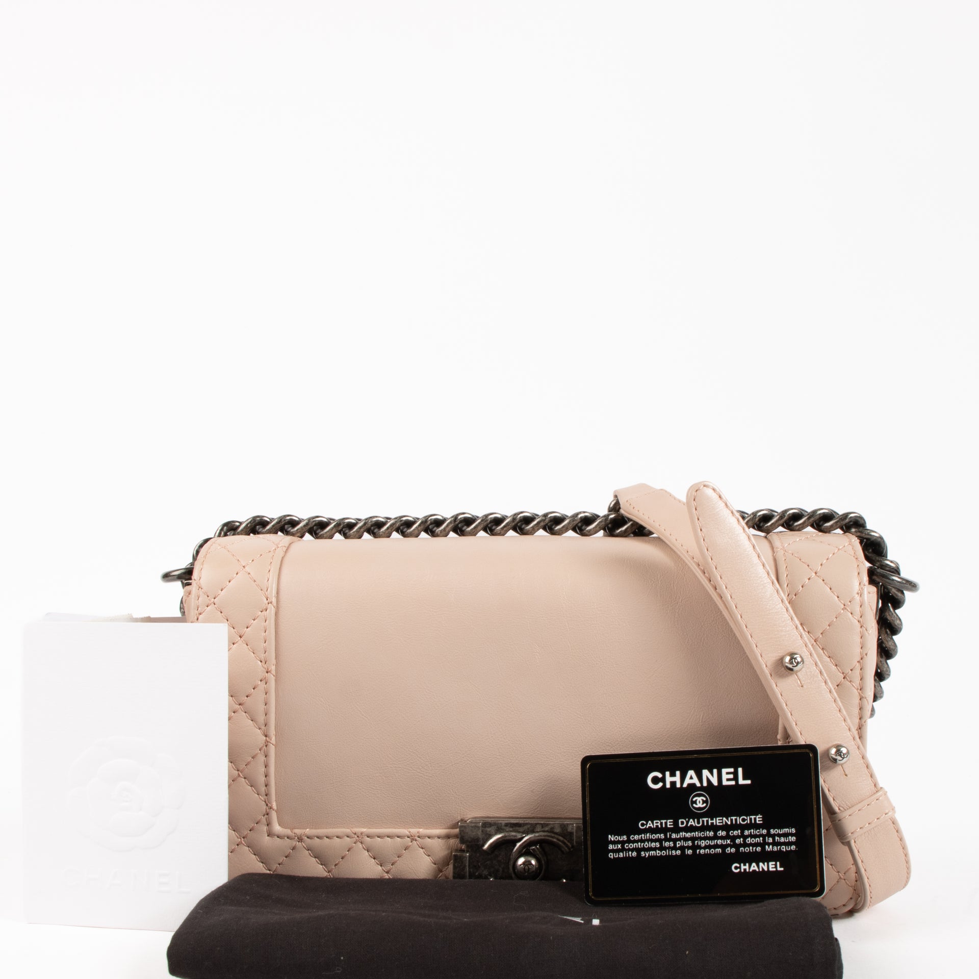 Chanel Powder Pink Reverso Medium Boy Chanel Bag