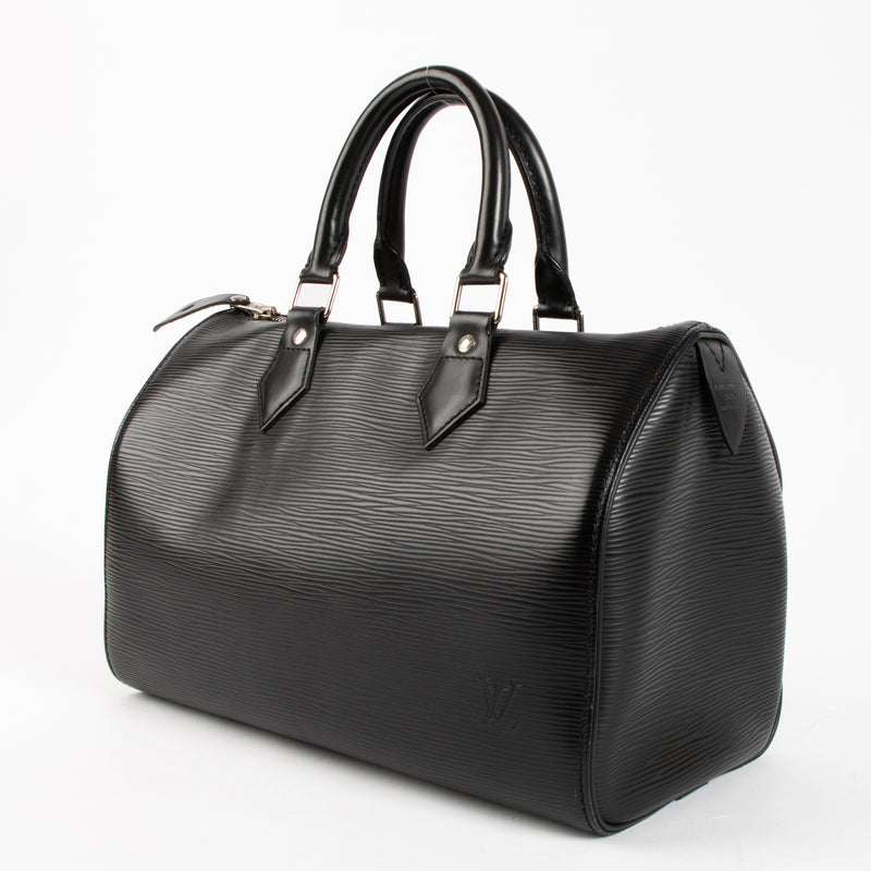 Louis Vuitton Black Epi Leather Speedy 25 Bag