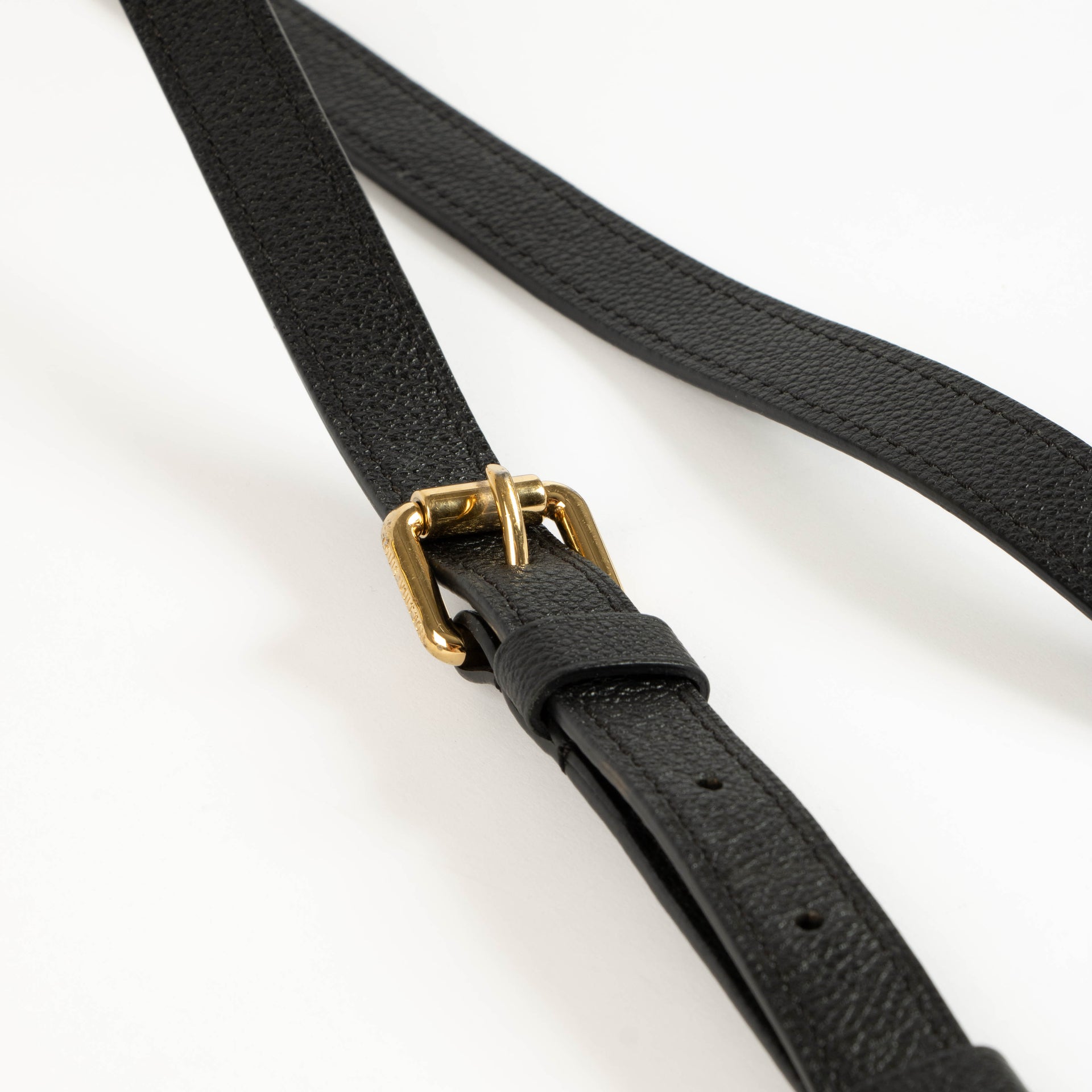Louis Vuitton Black Leather Pochette Metis Strap