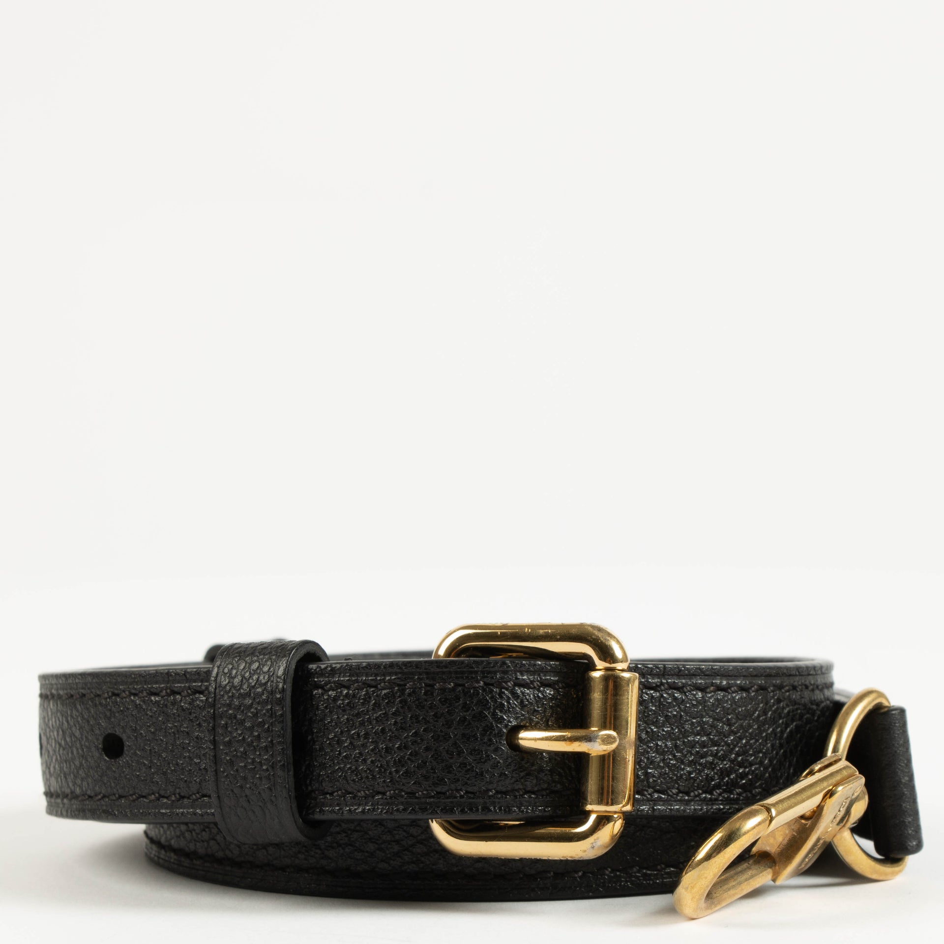 Louis Vuitton Black Leather Pochette Metis Strap