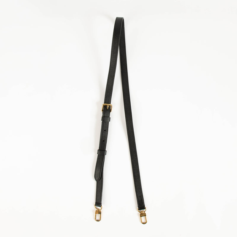 Louis Vuitton Black Leather Pochette Metis Strap